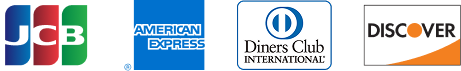JCB、American Express、Diners Club、Discover